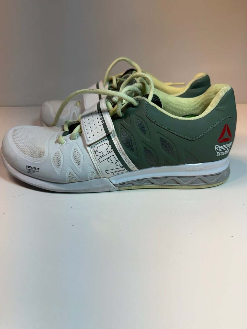 Reebok CrossFit Lifter 2.0 Weightlifting Shoes White/Green Size 7.5 M45052